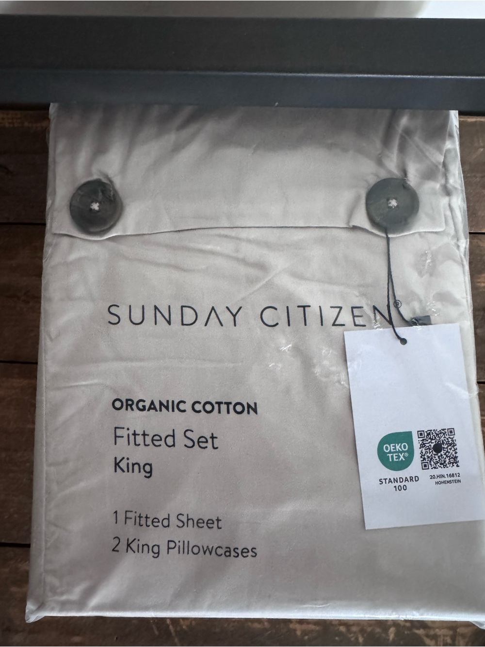 Sunday Citizen King Fitted Sheet Set in Light Beige - Organic Cotton 2 AVAILABLE